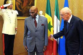 Il Presidente Giorgio Napolitano con il Presidente della Repubblica del Senegal, Abdoulaye Wade