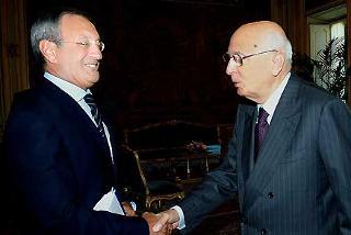 Il Presidente Giorgio Napolitano con Antonio Catricalà, Presidente dell'Autorità Garante della Concorrenza e del Mercato