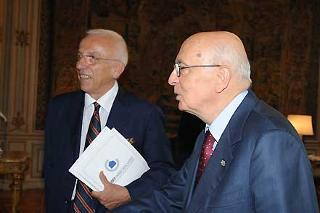 Il Presidente Giorgio Napolitano con il Dott. Gualtiero Tamburini, Presidente dell'Assoimmobiliare