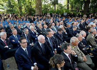 Un momento della cerimonia di presentazione, al Capo dello Stato Giorgio Napolitano, degli Atleti che partiranno alla volta di Pechino.