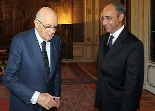 Il Presidente Giorgio Napolitano accoglie Luigi Mattiolo, nuovo ambasciatore d'Italia a Tel Aviv.
