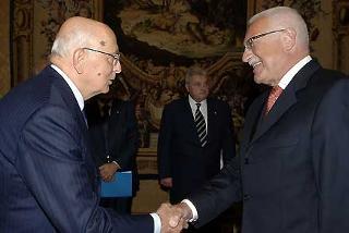 Il Presidente Giorgio Napolitano accoglie Vaclav Klaus, Presidente della Repubblica Ceca