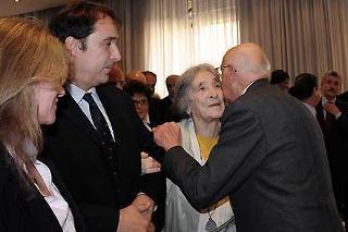 Il Presidente Giorgio Napolitano con i familiari del compianto Giuliano Procacci in occasione della Commemorazione all'Università degli Studi &quot;La Sapienza&quot;
