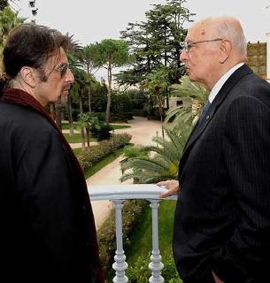 Il Presidente Giorgio Napolitano con Al Pacino