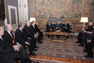 Il Presidente Giorgio Napolitano a colloquio con i componenti del &quot;Comitato per la Democrazia&quot;