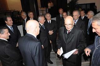Il Presidente Giorgio Napolitano con i Rettori degli Atenei Lombardi all'Università degli Studi di Milano