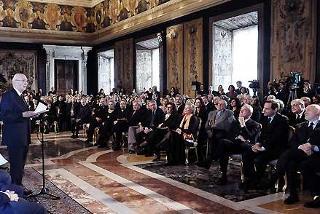 Il Presidente Giorgio Napolitano rivolge il suo indirizzo di saluto in occasione della &quot;Giornata dello Spettacolo&quot;