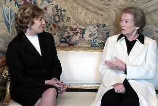 Cordiale colloquio delle Consorti Napolitano e Lula da Silva in occasione della visita di Stato in Italia