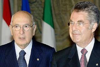 Il Presidente Giorgio Napolitano con Heins Fischer, Presidente Federale della Repubblica d'Austria