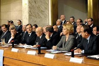Il Presidente Giorgio Napolitano durante il suo intervento in occasione della VI Conferenza degli Ambasciatori italiani nel mondo