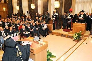 Il Presidente Giorgio Napolitano all'inaugurazione dell'Anno Giudiziario della Corte di Conti