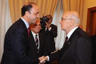 Il Presidente Giorgio Napolitano con il Ministro della Giustizia Angelino Alfano in occasione dell'inaugurazione dell'Anno Giudiziario della Corte dei conti per il 2009
