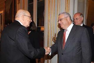 Il Presidente Giorgio Napolitano con Alan Solow, Presidente della Conferenza dei Presidenti delle principali organizzazioni ebraiche americane