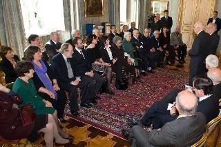 Un momento dell'incontro del Presidente Giorgio Napolitano con Gerardo Bianco, Presidente della Società Magna Grecia, in occasione della presentazione dell'opera &quot;I Pinakes di Locri Epizefiri&quot;