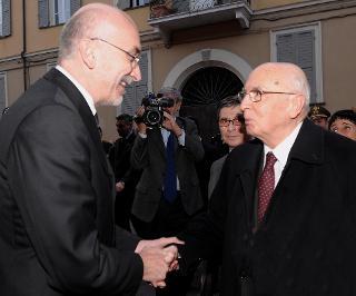 Il Presidente Giorgio Napolitano con Maurizio Torreggiani Presidente della Camera di Commercio