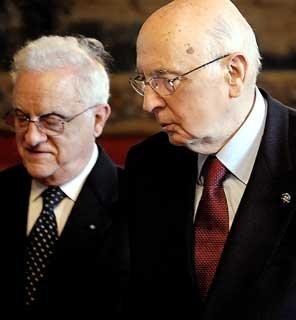 Il Presidente Giorgio Napolitano ed il Presidente della Repubblica di Malta, Fenech Adami in occasione della Visita Ufficiale in Italia