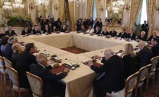 La prima seduta del nuovo Consiglio superiore della magistratura presieduto dal Presidente della Repubblica Giorgio Napolitano, presente il Ministro della Giustizia Clemente Mastella.
