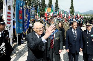 Il Presidente Giorgio Napolitano al Sacrario dei Caduti per la Lotta di Liberazione