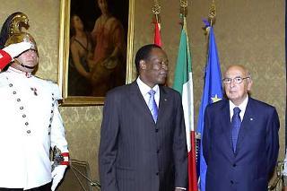 Il Presidente Giorgio Napolitano con S.E. il Signor Blaise Compaorè, Presidente del Burkina Faso.