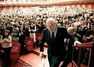 Il Presidente Giorgio Napolitano al Teatro Regio, poco prima del suo intervento