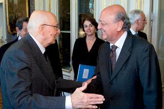 Il Presidente Giorgio Napolitano accoglie il Vice Presidente della Repubblica del Cile Josè Antonio Viera Gallo