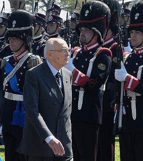 Il Presidente Giorgio Napolitano alla celebrazione del 148° anniversario di costituzione dell'Esercito Italiano