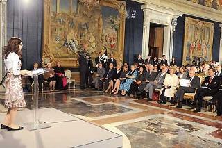 Il Presidente Giorgio Napolitano in un momento della cerimonia del Giorno della Memoria dedicato alle vittime del terrorismo