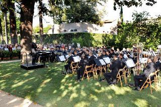 Un momento dei concerti che si sono tenuti nei Giardini del Quirinale in occasione della Festa Nazionale della Repubblica