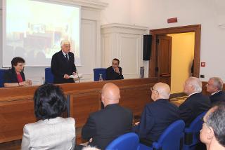 Il Presidente della Repubblica Giorgio Napolitano durante l'inaugurazione della nuova sede dell'Archivio Storico della Presidenza della Repubblica