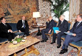 Il Presidente Giorgio Napolitano a colloquio con il Presidente della Confederazione Generale dell'Agricoltura Italiana, Federico Vecchioni