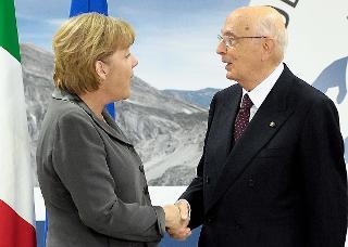 Il Presidente Napolitano con Angela Merkel, Cancelliere della Repubblica Federale di Germania