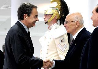 Il Presidente Napolitano con Josè Luis Rodriguez Zapatero, Primo Ministro di Spagna