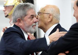 Il Presidente Napolitano con Luis Inacio Lula da Silva Presidente della Repubblica Federativa del Brasile