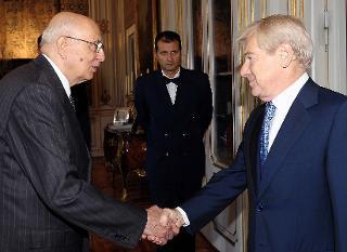 Il Presidente Giorgio Napolitano con il Presidente della RAI Paolo Garimberti
