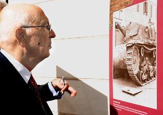 Il Presidente Giorgio Napolitano visita la Mostra fotografica allestita in ricordo degli eventi principali della difesa di Roma