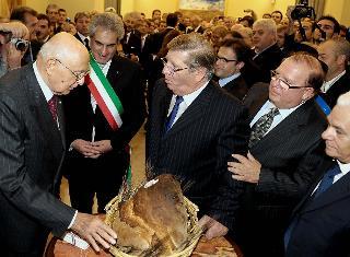 Il Presidente Giorgio Napolitano incontra alcuni rappresentanti del mondo del lavoro e dell'impresa di Altamura