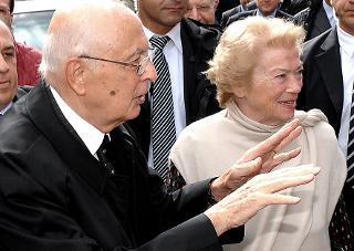 il Presidente della Repubblica Giorgio Napolitano con la moglie Clio