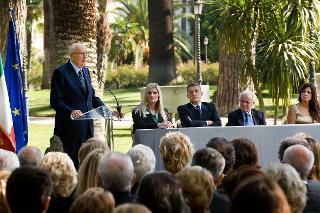 Il Presidente Giorgio Napolitano rivolge il suo indirizzo di saluto in occasione della cerimonia per il 40° anniversario di fondazione dell'Associazione Italiana contro le Leucemie, Linfomi e Mieloma.