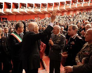 Il Presidente Giorgio Napolitano alla cerimonia celebrativa del 100° anniversario della nascita del Senatore Norberto Bobbio