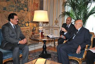 Il Presidente Giorgio Napolitano con Abdul Rahman ibn Hamad al- Attiyah, Segretario generale del Consiglio di Cooperazione del Golfo