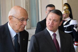 Il Presidente Giorgio Napolitano con S.M. il Re del Regno Hashemita di Giordania Abdullah II Ibn Al Hussein
