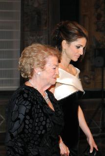 La signora Clio Napolitano con la Regina del Regno Hashemita di Giordania Rania in occasione della visita di Stato.