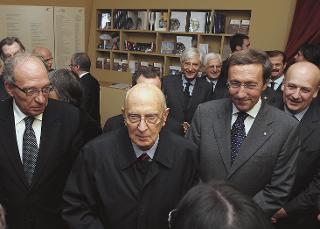 Il Presidente della Repubblica, Giorgio Napolitano, all'inaugurazione del Museo Nazionale dell'Emigrazione italiana
