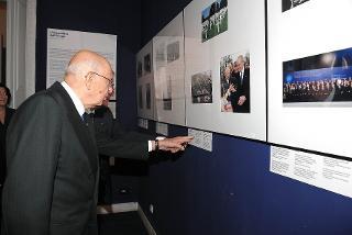 Il Presidente Giorgio Napolitano durante la visita all'Istituto Italiano di Cultura