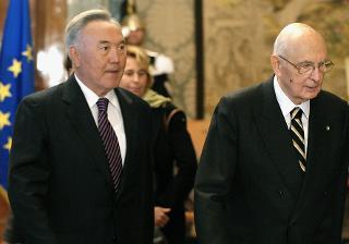 Il Presidente Giorgio Napolitano con Nursultan Abishuly Nazarbayev, Presidente della Repubblica del Kazakhstan
