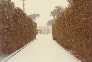 Neve nei Giardini del Palazzo del Quirinale