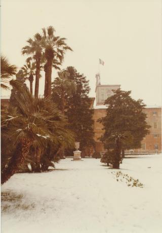 Neve nei Giardini del Palazzo del Quirinale