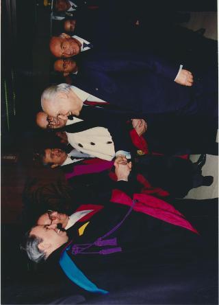 Intervento del Presidente della Repubblica, in forma privata, alla cerimonia di conferimento della laurea "honoris causa" all'Ing. Sergio Pininfarina ed al Prof. James M. Buchanan
