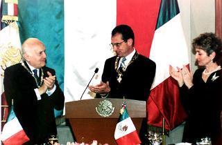Il Presidente Scàlfaro con il Presidente degli Stati Uniti Messicani Zedillo