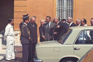 Presentazione della nuova autovettura FIAT 124, con l'avvocato Gianni Agnelli